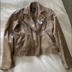 LUCKY BRAND Leather Moto Jacket